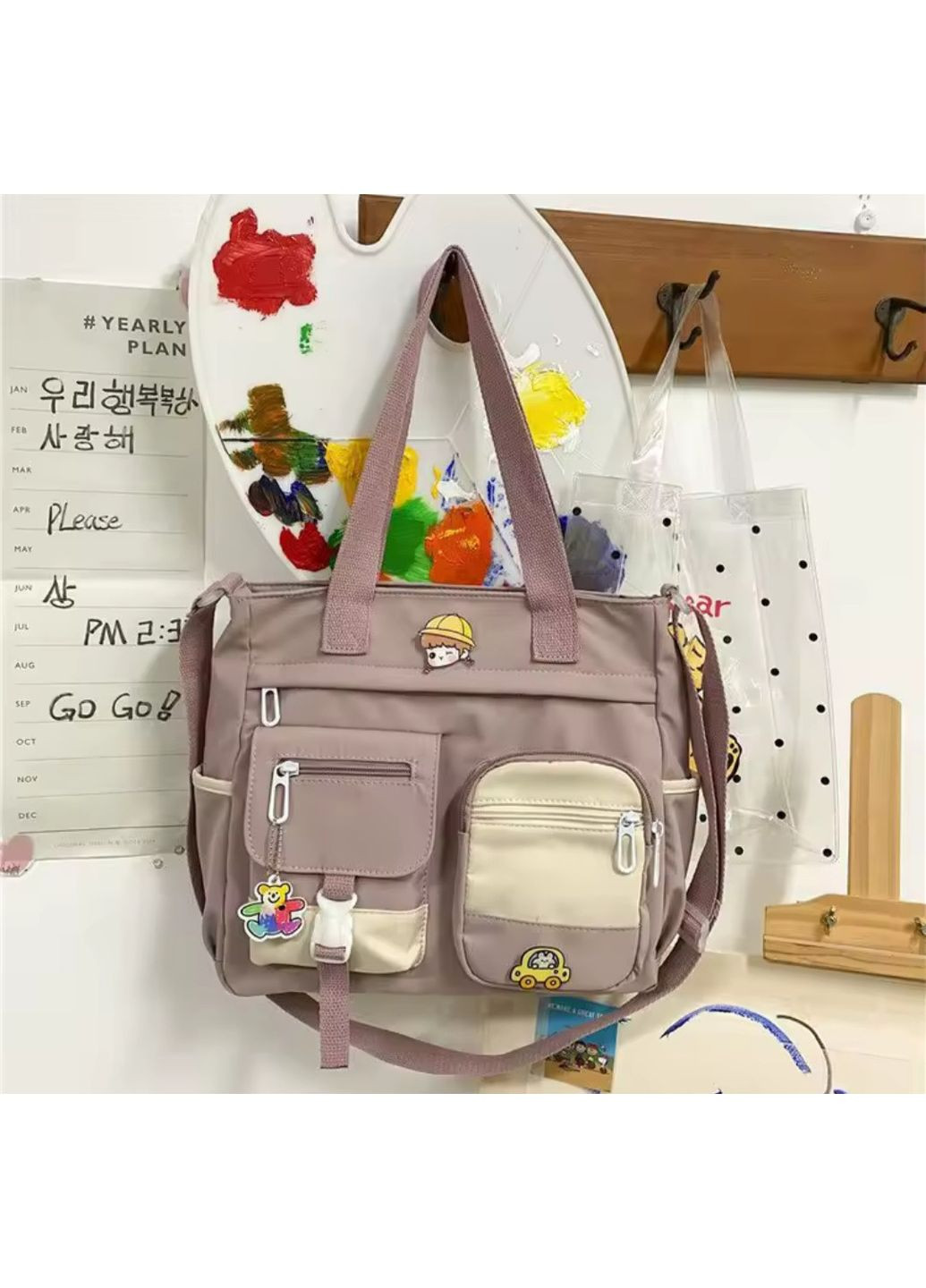 Молодежная сумка через плечо со значками для школьников и студентов No Brand (365963630)