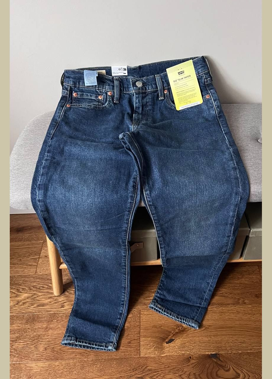 Синие повседневный, джинсовые, кэжуал зауженные брюки Levi's