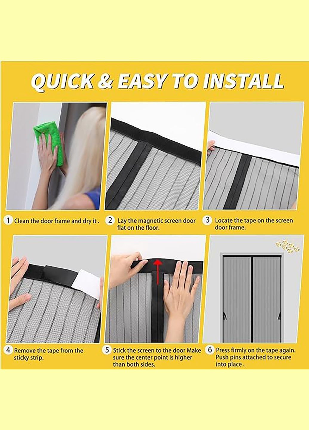 Антимоскитная магнитная штора москитная сетка на магнитах, занавеска от мух комаров насекомых 220х100 см Yu Xin (302492101)