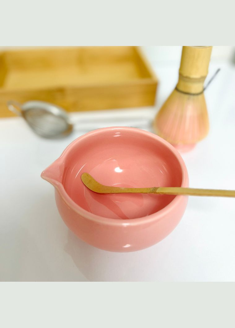 Набір аксесуарів для приготування матчі чаю pink No Brand (338436977)