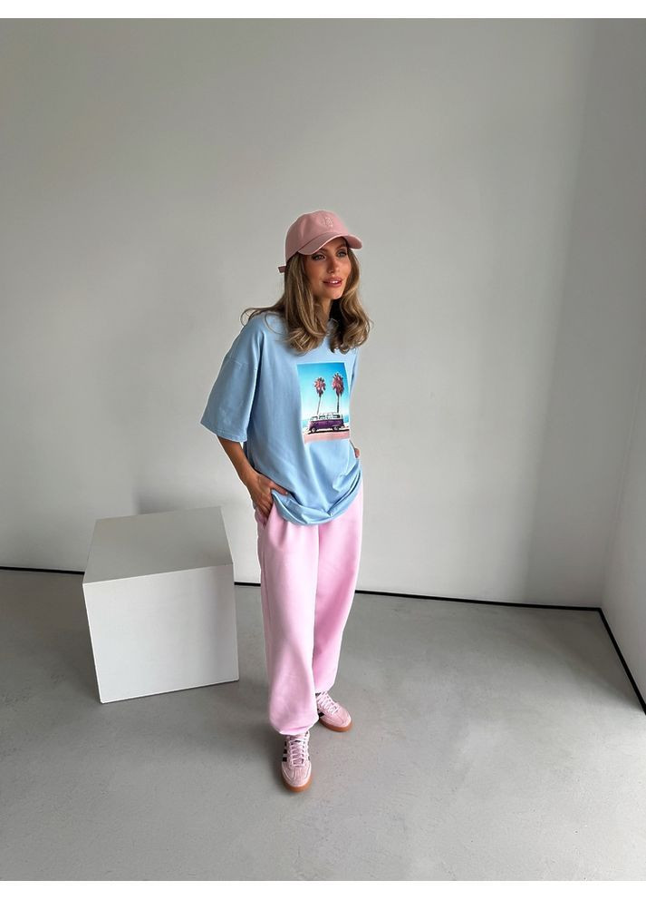 Футболка АВТОБУС фіолетовий колір блакитний milirud - (366291818)