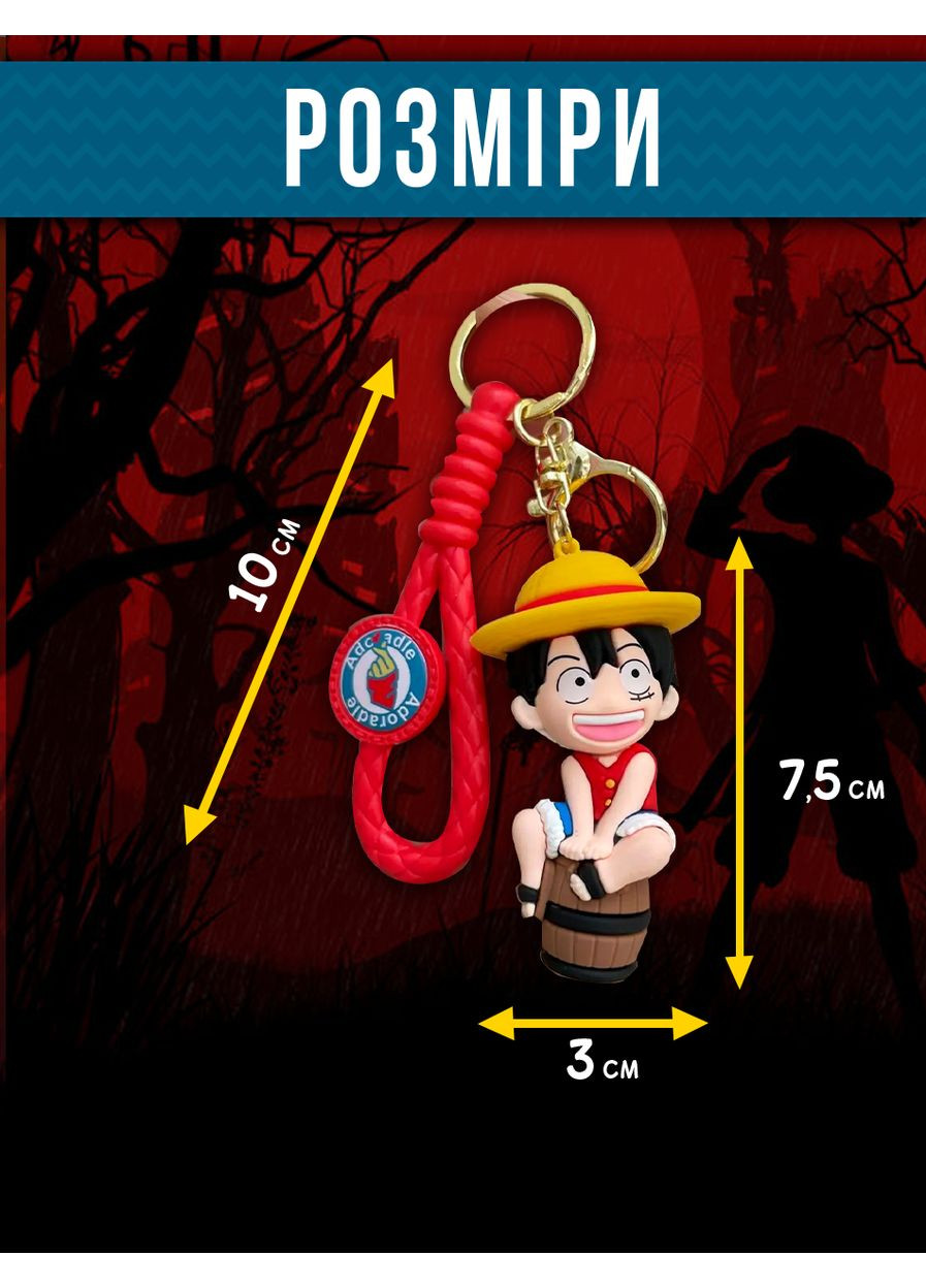 Брелок Ван Пис One piece Большой куш манга Монки Д. Луффи Luffy Monkey Соломенная шляпа на бочке для ключей 7,5 см Shantou (361878222)
