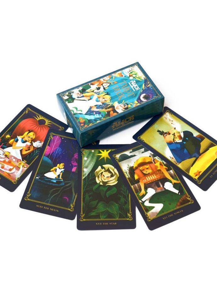 Карты Таро Алиса в стране чудес Alice in Wonderland 10.2х6 см Tarot (351372752)