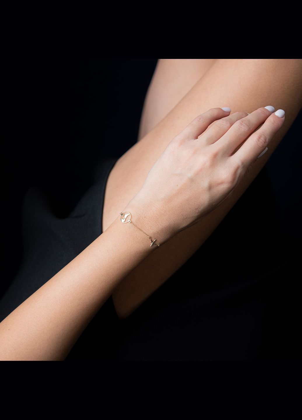 Браслет в желтом золоте Кругосветное путешествие б04577 19 19 Oniks (264022666)