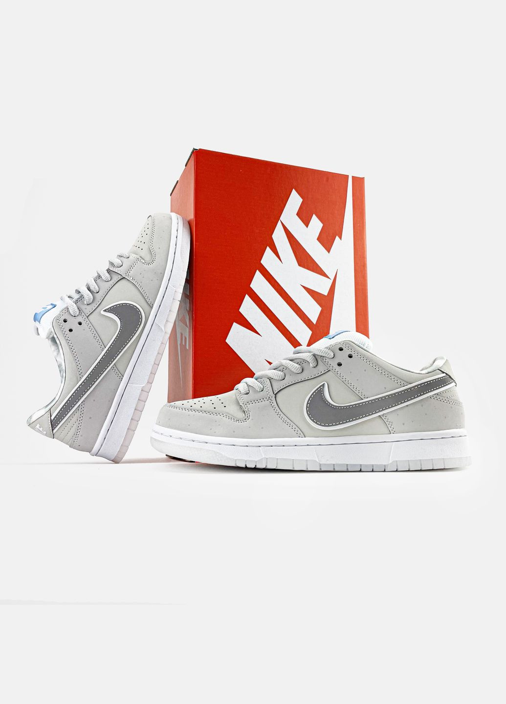 Кроссовки женские и мужские Nike SB Dunk Low white lobster | Найк сб Данк низкие белые No Brand белые всесезоны (314794768)