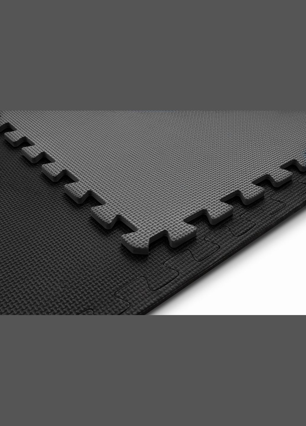 Мат-пазл EVA 1см HS-A010PM - 9 частин чорний/білий/сірий Hop-Sport (301865723)