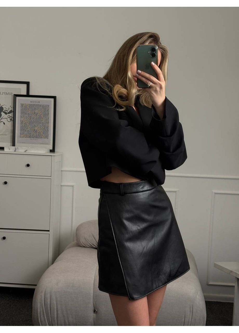 Жіноча шкіряна спідниця-шорти FINO Mode (370847852)