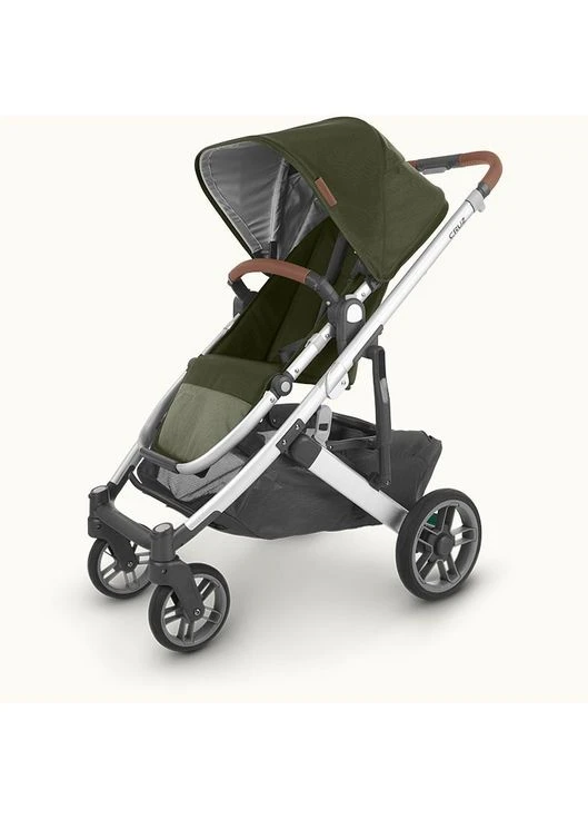 Универсальная коляска 2 в 1 CRUZ 2 HAZEL (оливковая/серебристая рама/розовая кожа) Uppababy (367983342)
