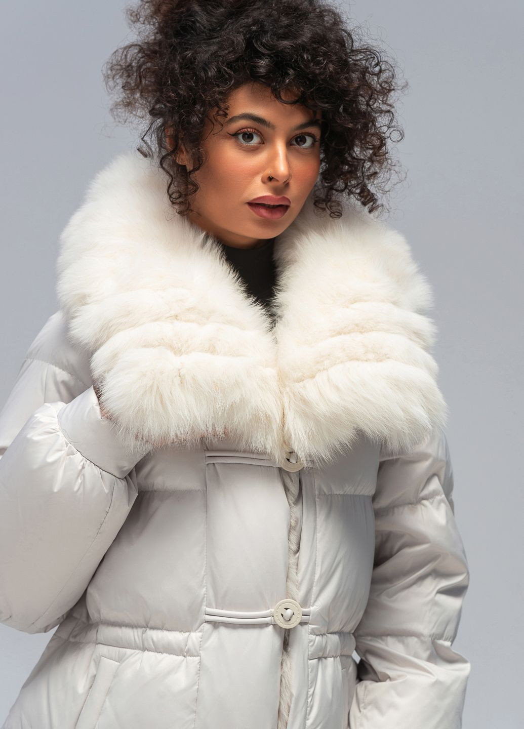 Молочный зимний Пуховик Vo-tarun