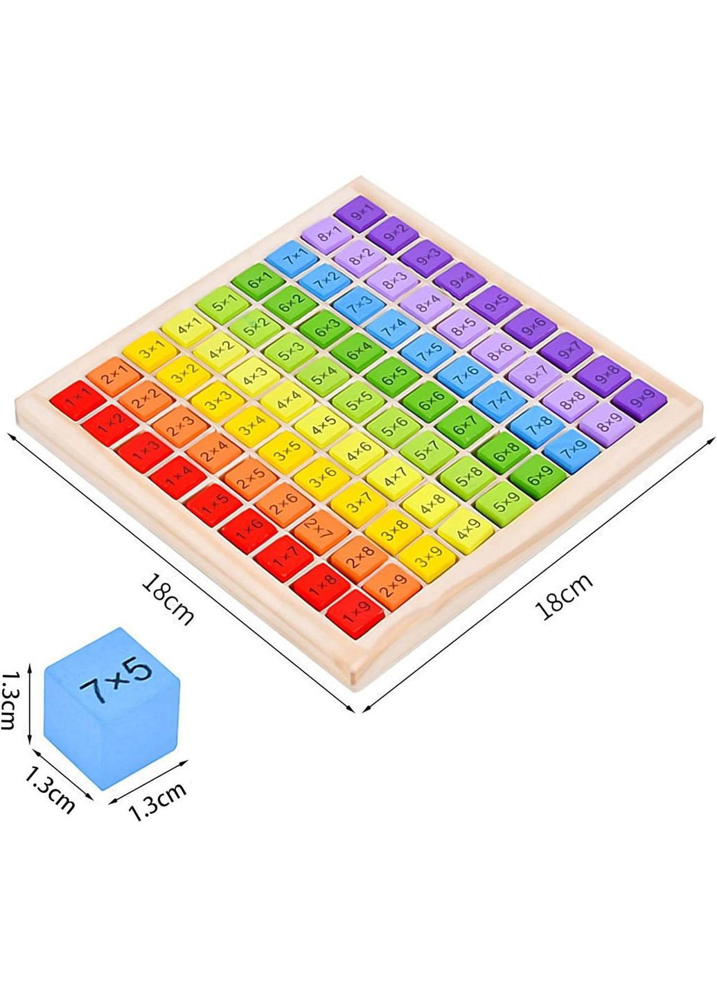 Монтессори деревянная Таблица умножения Multicolor Bluelans (365721083)