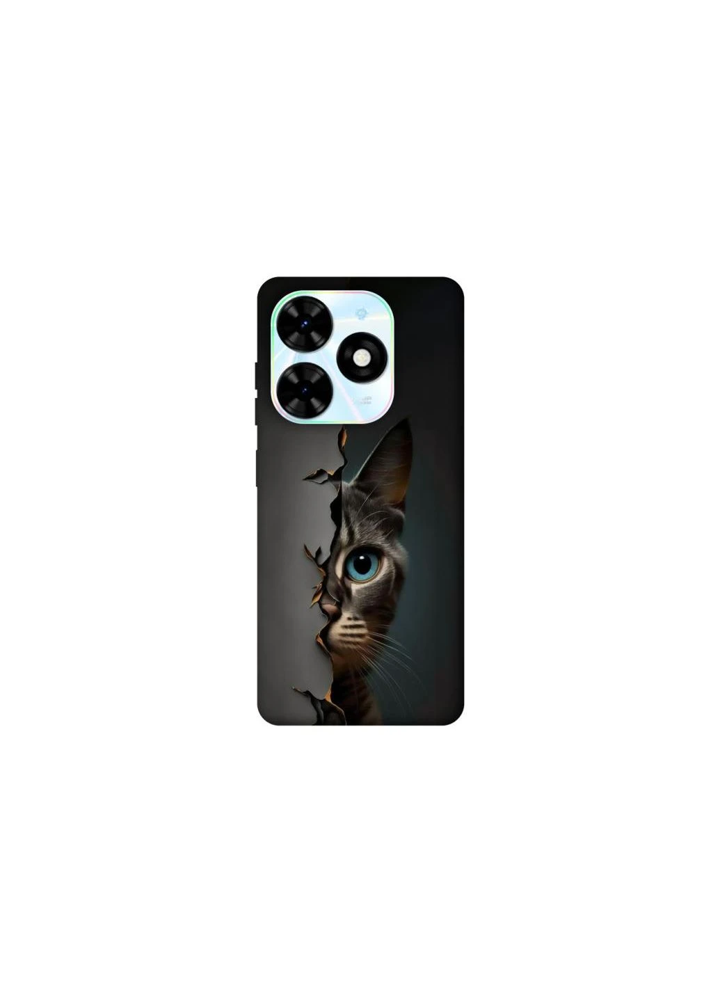 Чехол на TECNO Spark Go 2024 Кот-подглядыватель v2 Frontalka (354194888)