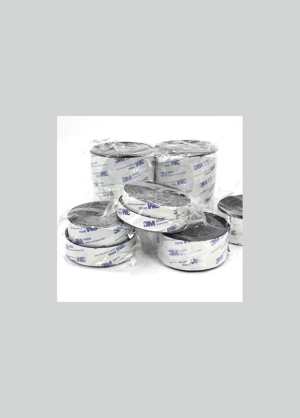 Стрічка-липучка на клейовій основі 9448A 25мм 25см чорна 3М (326065847)