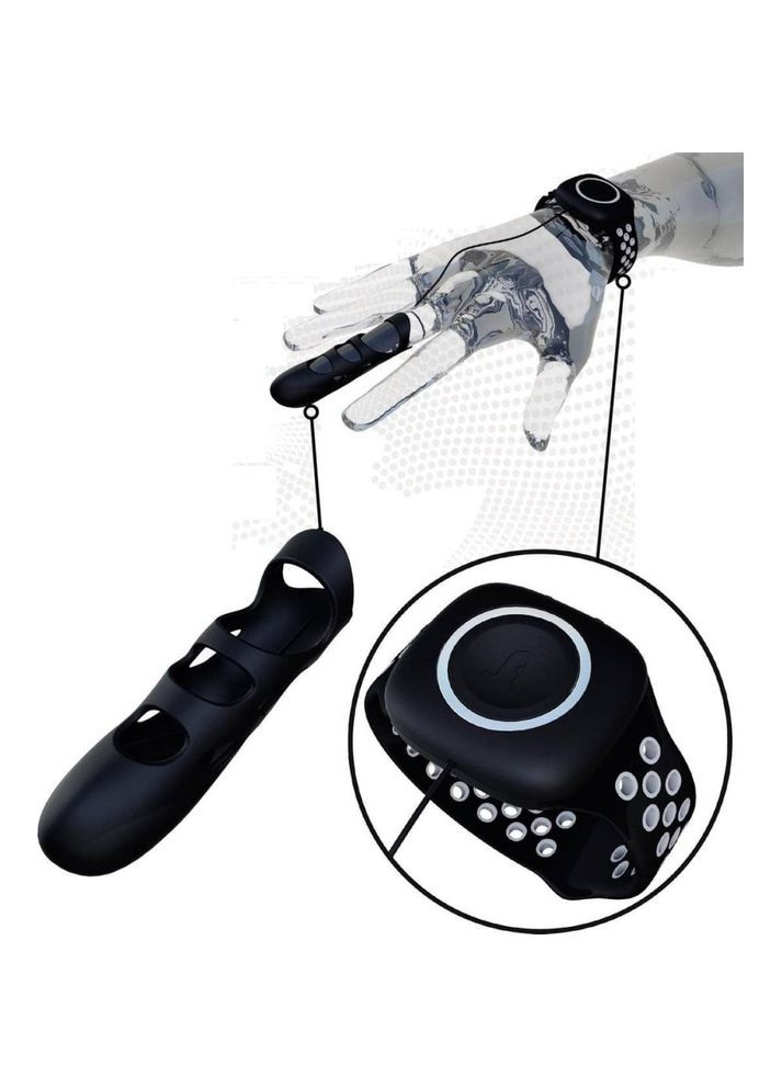 Вібронасадка на палець Touche Compact S з дротом, чорна Adrien Lastic (324433538)