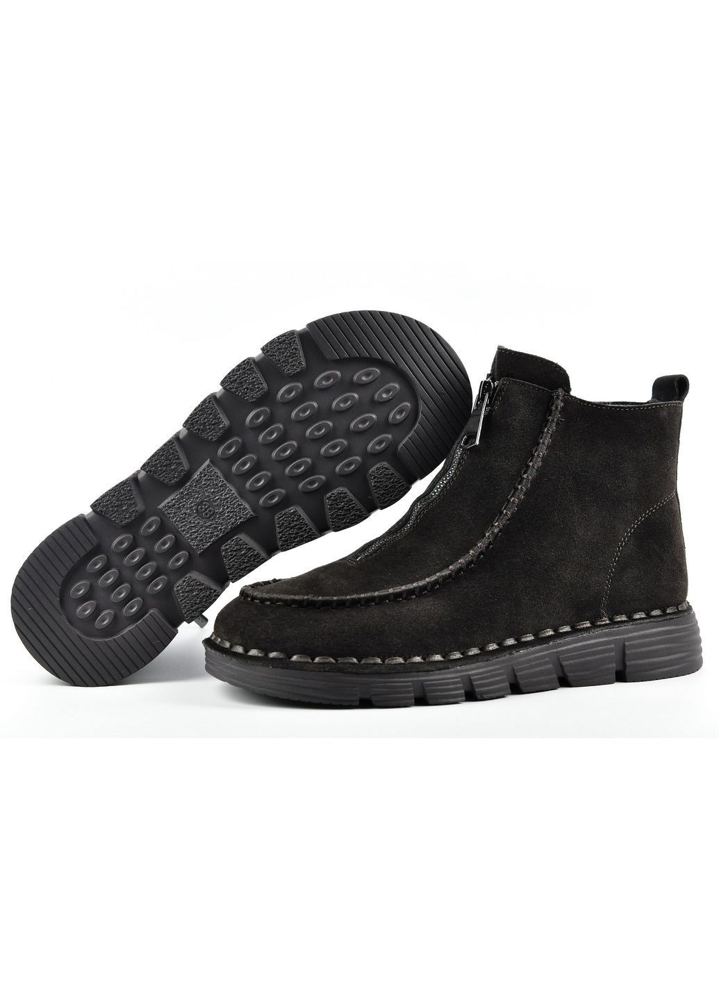 Зимние зимние ботинки ALLSY с молнией из натуральной замши