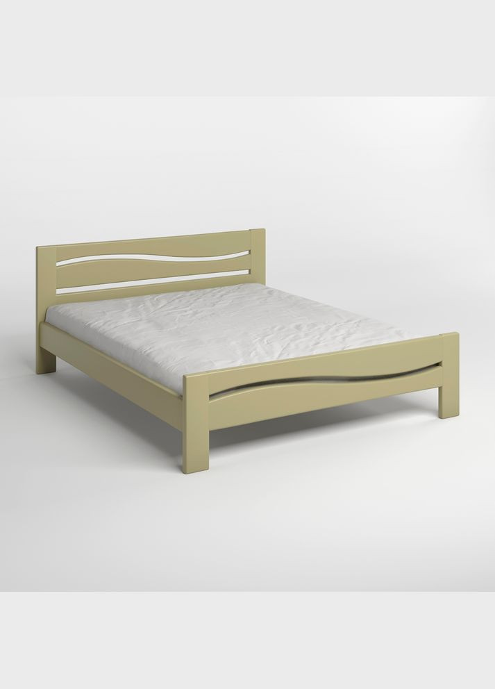 Двуспальная деревянная кровать Неаполь (RAL1020) 140х200 см (MBG-3789) Mebigrand (368282133)