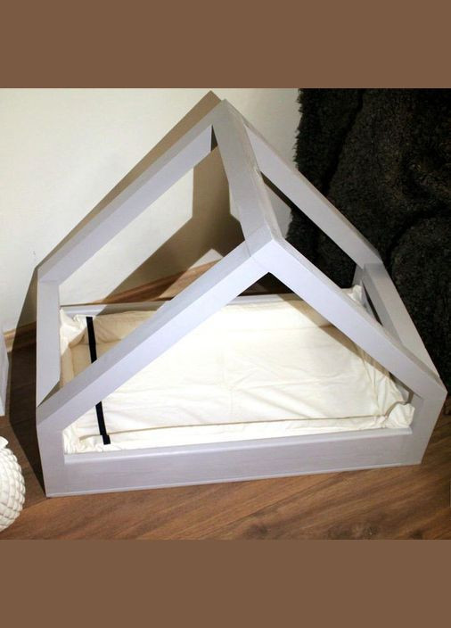 Лежак для кошки из дерева Викси зефир (ЛДК-000620) No Brand (328453086)