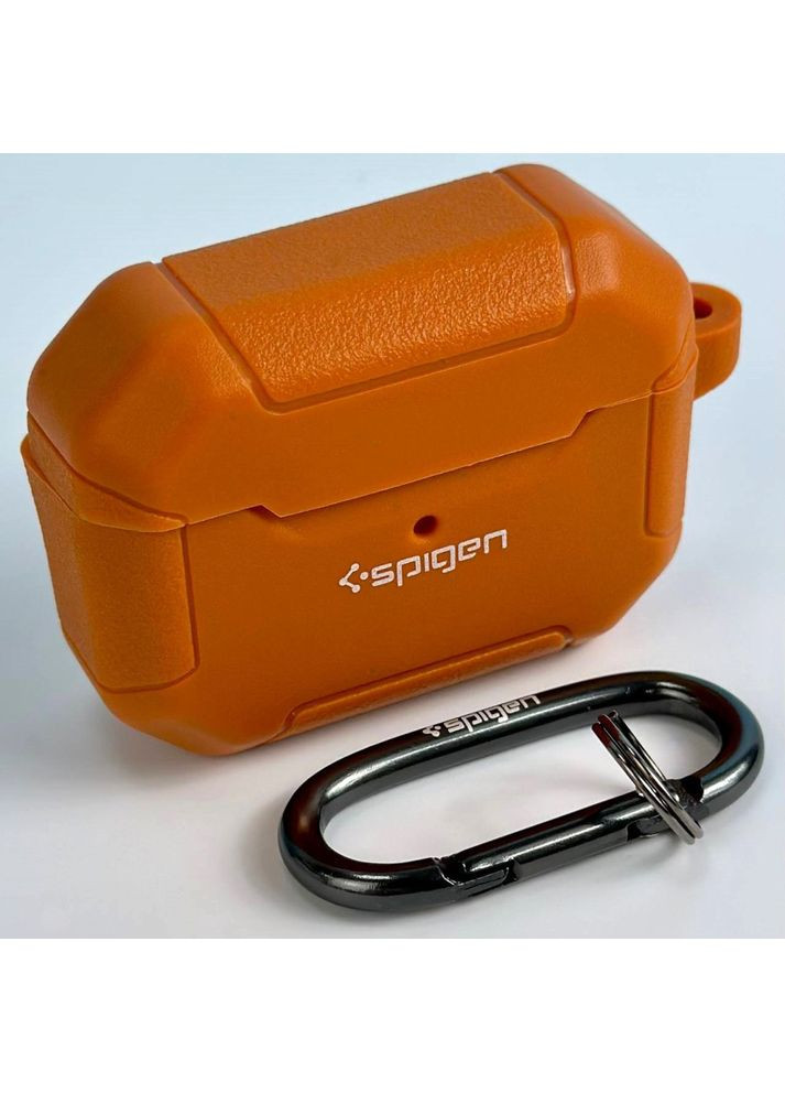 Футляр для наушников с карабином для Leather Armor Carabin Orange No Brand AirPods 3 (363834725)