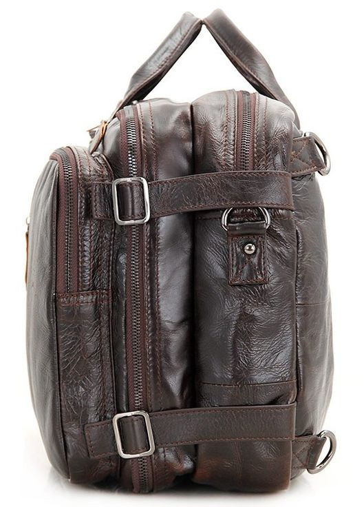 Сумка чоловіча шкіряна через плече 14106 трансформер Коричнева Vintage (302008027)