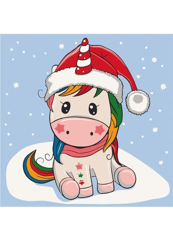 Картина за номерами Єдиноріжка в капелюсі 30х30 см () Artcraft 15555-AC (366578530)