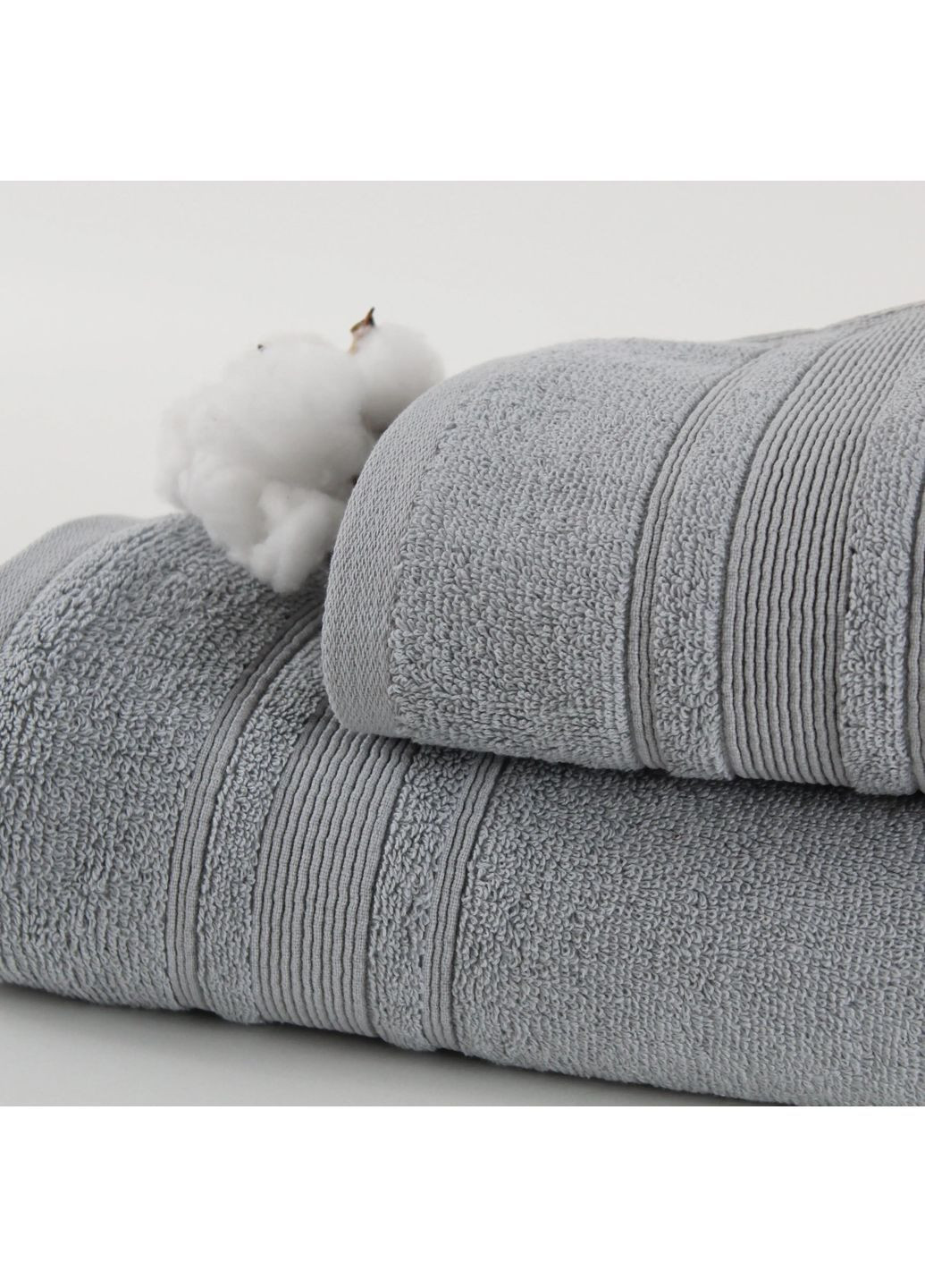 Хлопковое полотенце для тела 70*140 см, 550 г/м2 Fancy Светло-серый (2577070140) ТЕП однотонный светло-серый