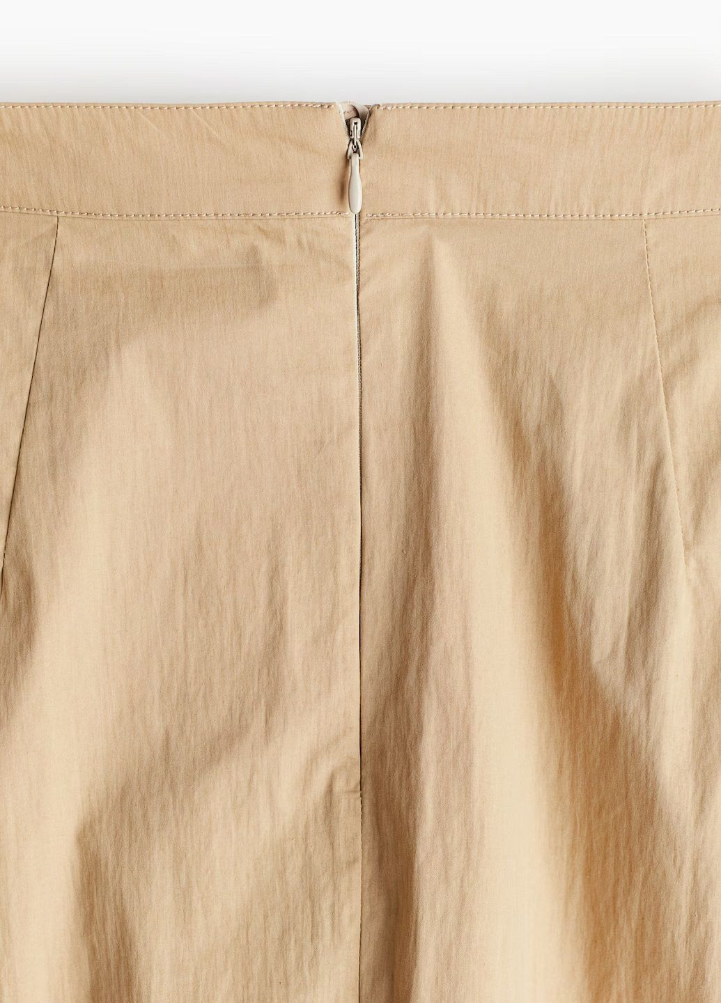 Бежевая офисная однотонная юбка H&M