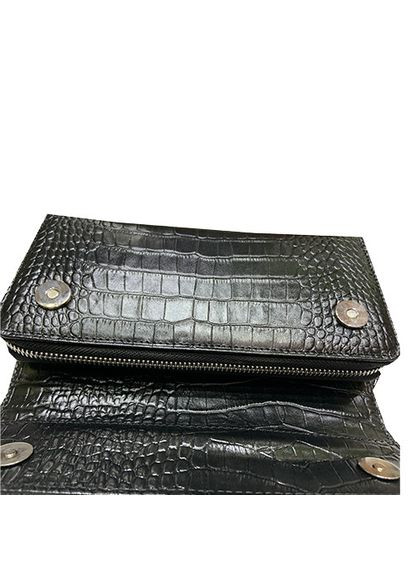 Барсетка чоловіча із натуральної шкіри чорна (Д/В) 22х12(см) Karya (336377899)