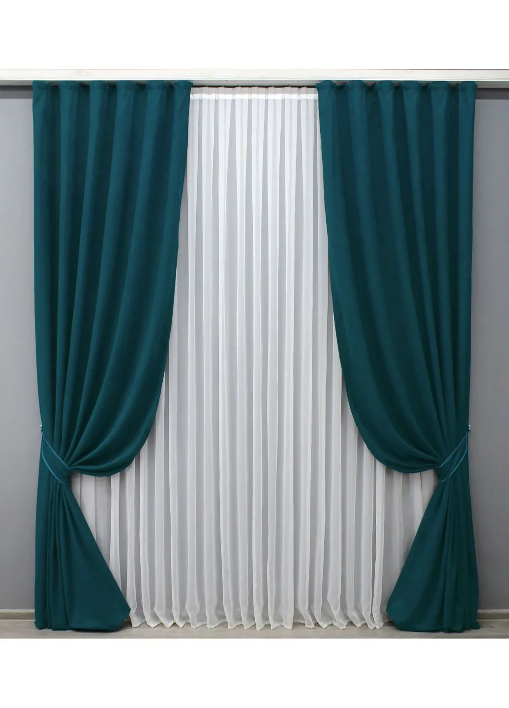 Комплект готовых штор Микровелюр Petek № 1494ш 100х290 см 2 шт (31-729) VR-Textil (316659933)