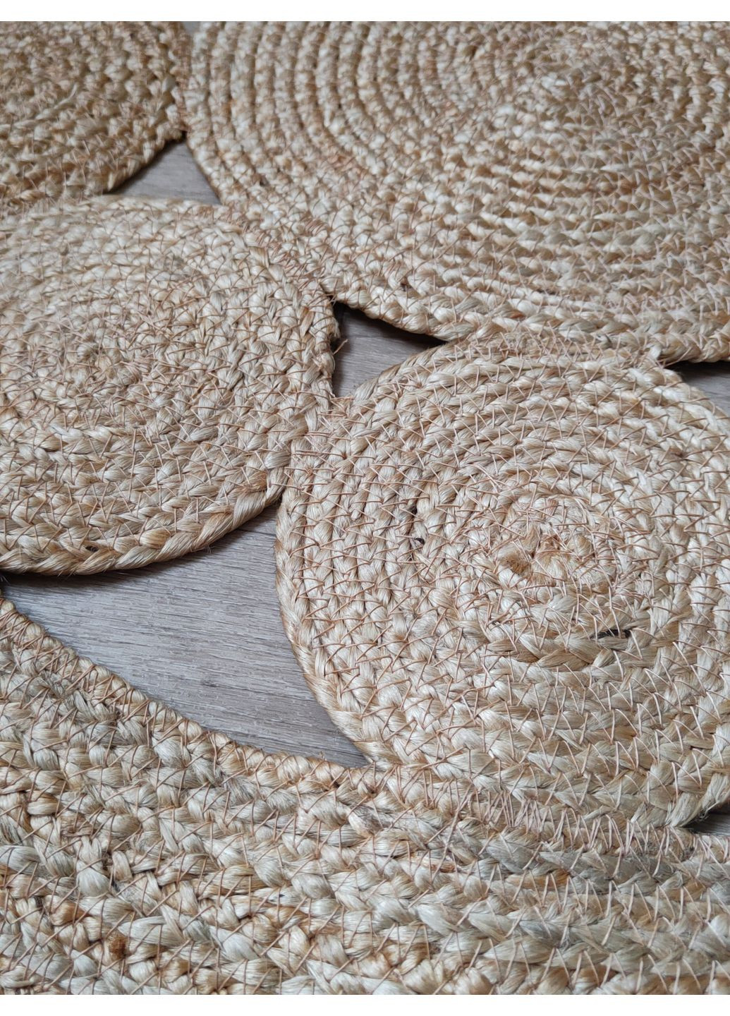 Ковер джутовый круглый 100 см No Brand (360900828)