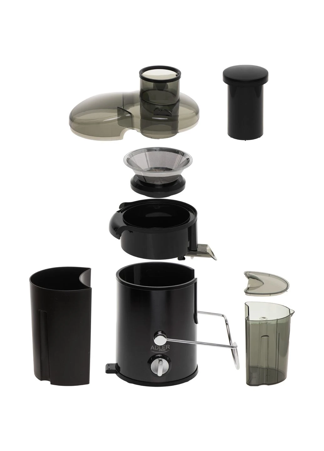 Соковыжималка AD 4132 dark inox 600Вт/ контейнер для сока-0,45л/ контейнер для мякоти-1,5л Adler (370620424)