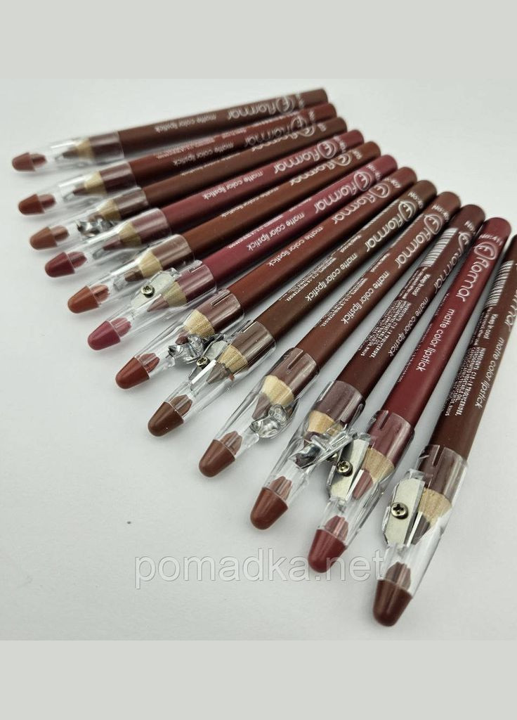 Набір матових олівців для губ Matte Color Lipstick з точилкою упаковка 12 шт Flormar (301039030)