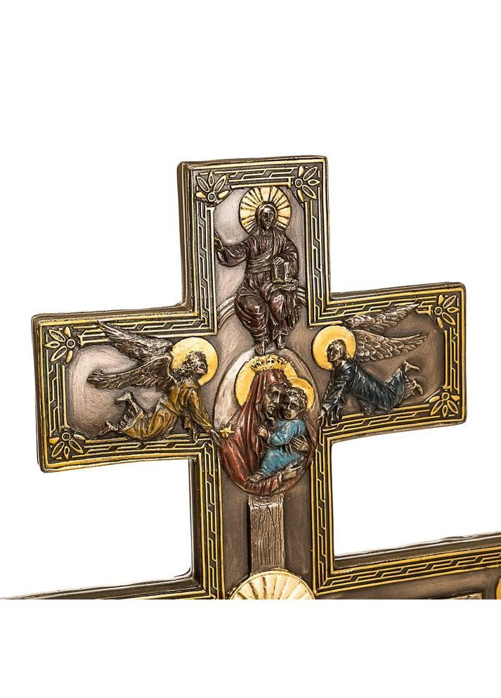 Декоративная статуэтка из полистоуна "Крест с распятием" (54 см) | Символический подарок Handmade 77403A4 (370206508)