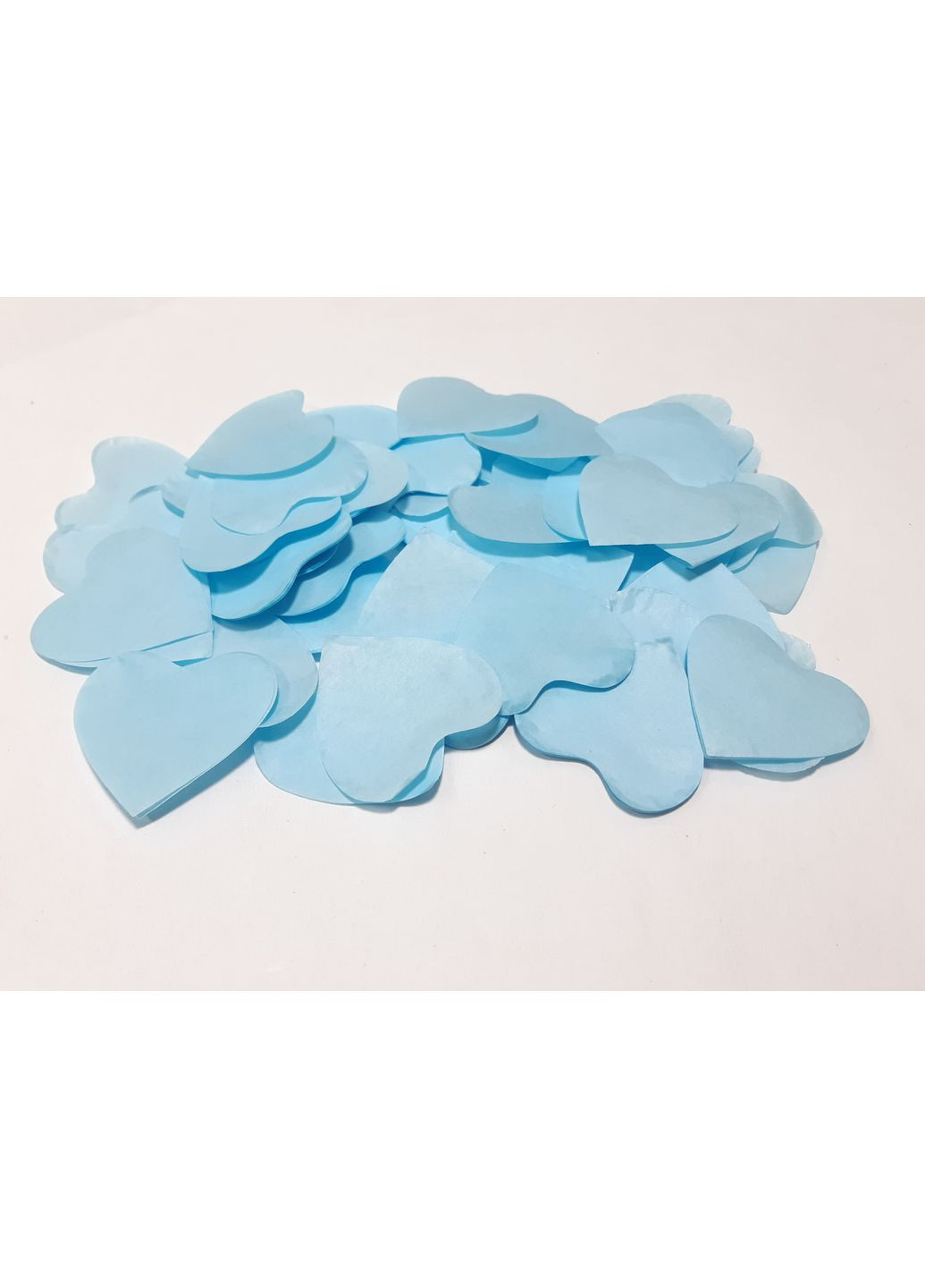 Сердечки блакитні паперові No Brand (368969819)