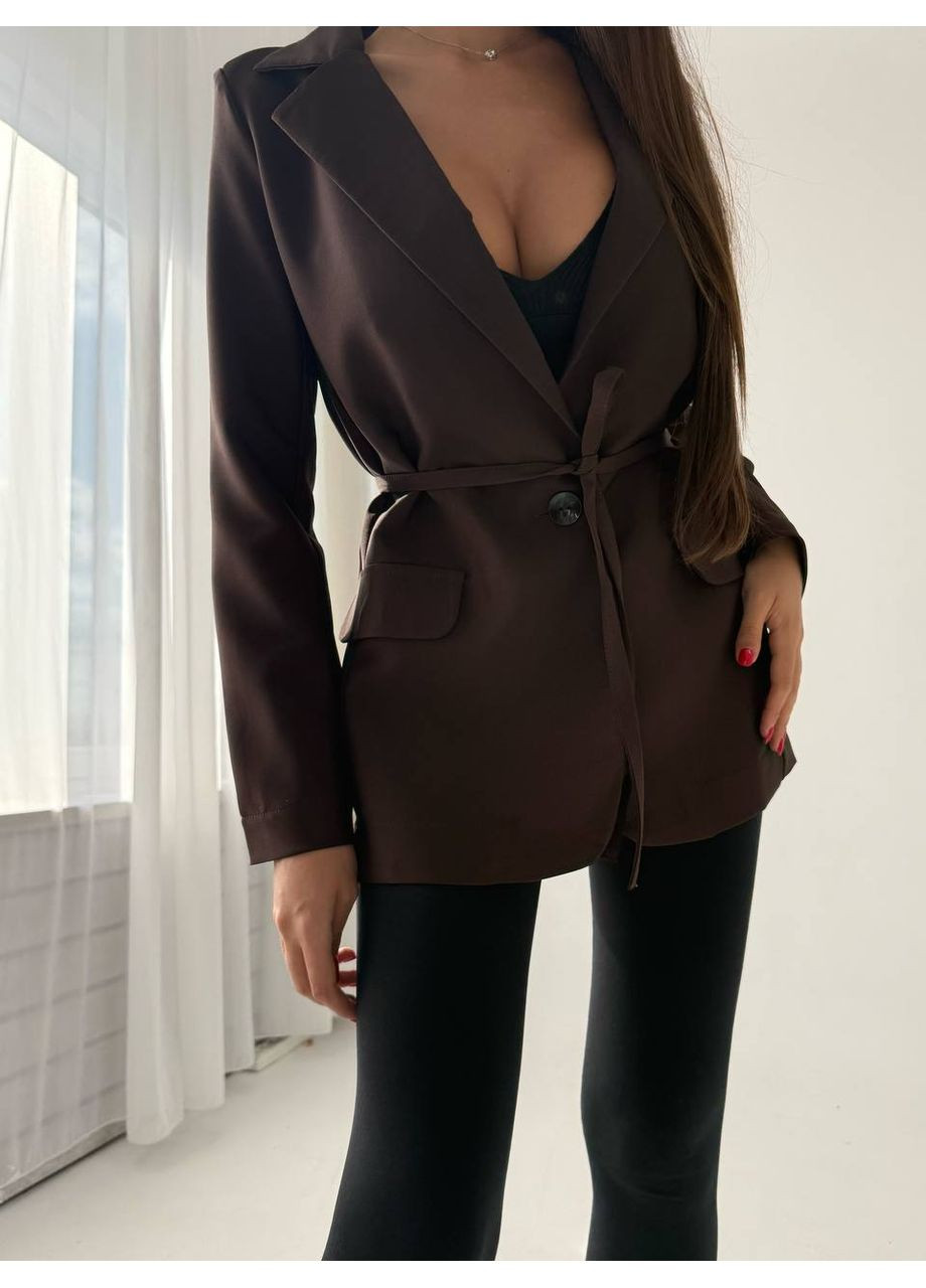 Жіночий піджак під поясок без підкладки No Brand (361626259)