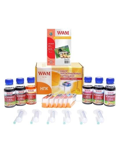 Комплект перезаправляемых картриджей (RC.CLI471/6ARC) WWM Canon MG7740/TS8040/9040 (370016876)