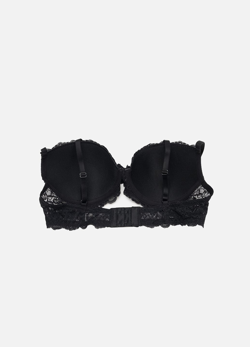 Чорний жіночий класичний бюстгальтер колір чорний цб-00257967 Lintex мереживо