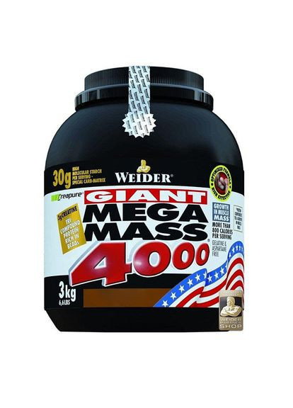 Гейнер Mega Mass 4000, 3 кг Ваниль Weider (322293502)