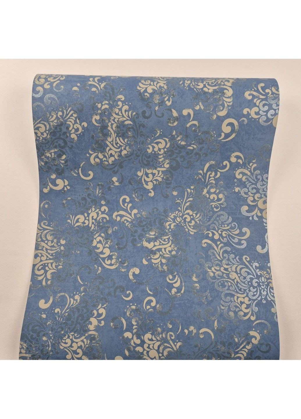 Обои флизелиновые 0.53 × 10.05 м 58654, синие с бежевым для спальни, гостиной, кабинета MARBURG (368895621)