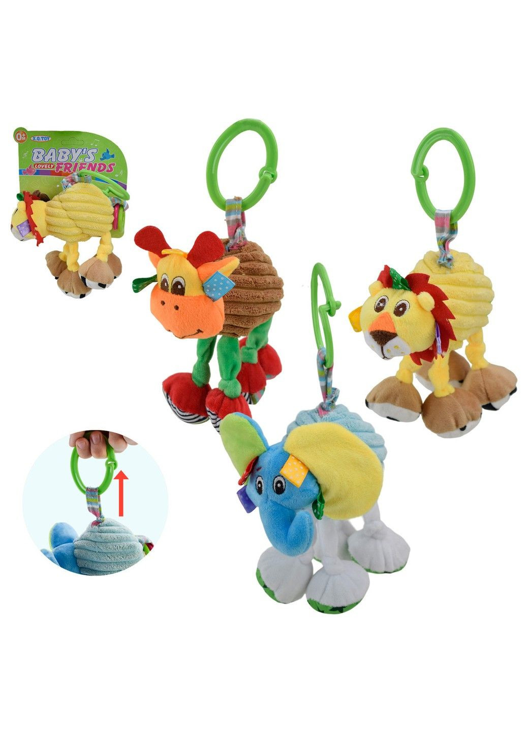 Іграшка-підвіска XQ384, брязкальце з прорізувачем, на планшетці 14,5×14,5 см No Brand (334343264)