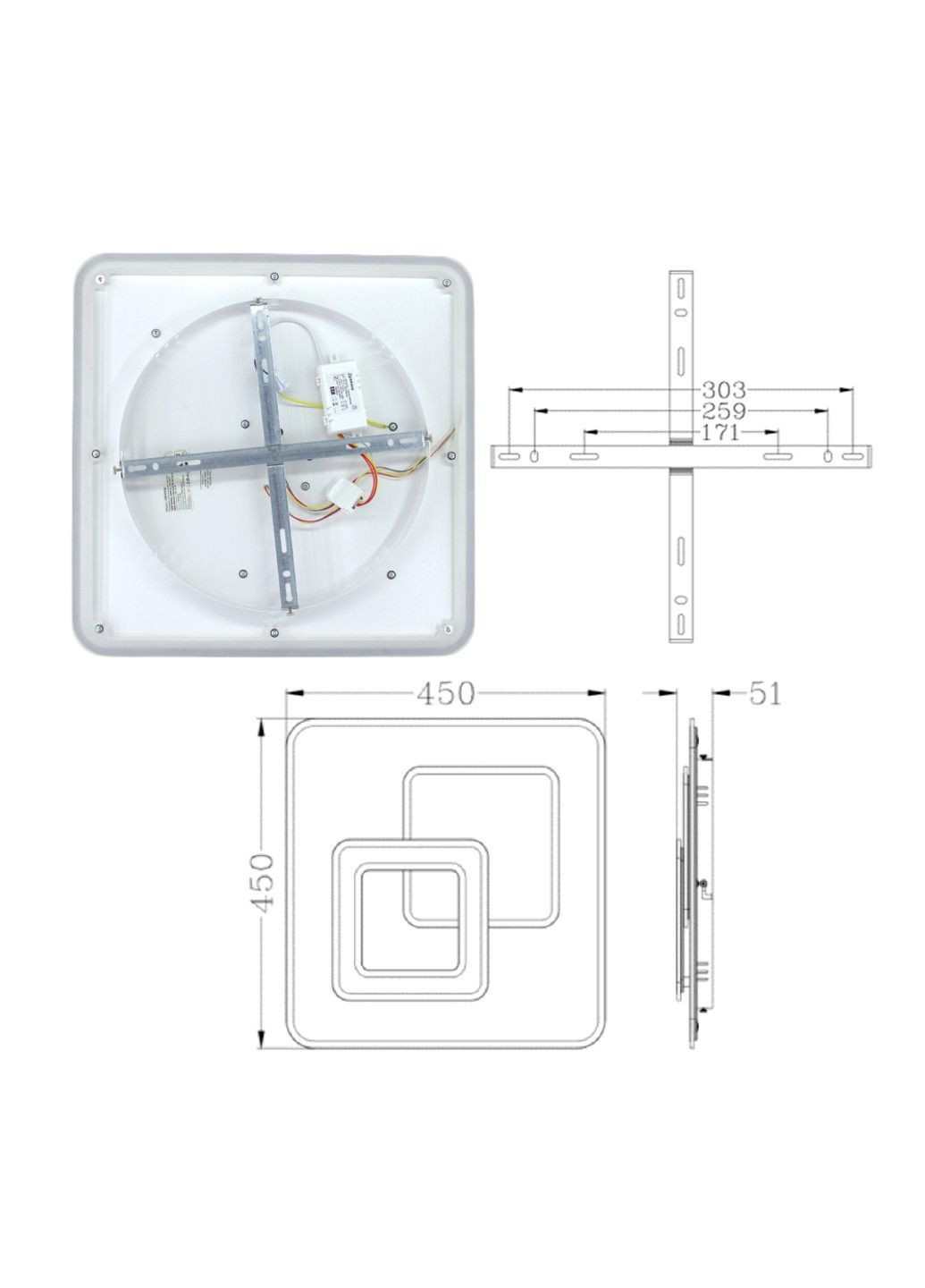 Світлодіодна люстра UNIVERSE Керується вимикачем (без пульта) ESLLSE (352261288)