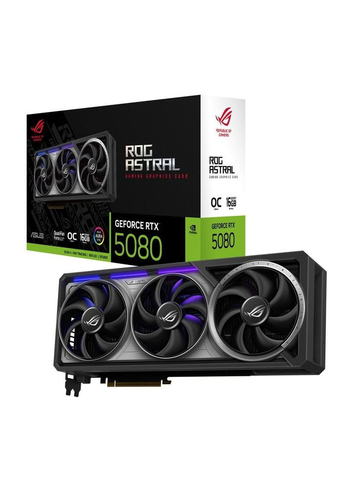 Відеокарта GF RTX 5080 16GB GDDR7 ROG Astral Gaming OC (ROG-ASTRAL-RTX5080-O16G-GAMING) Asus (330030665)