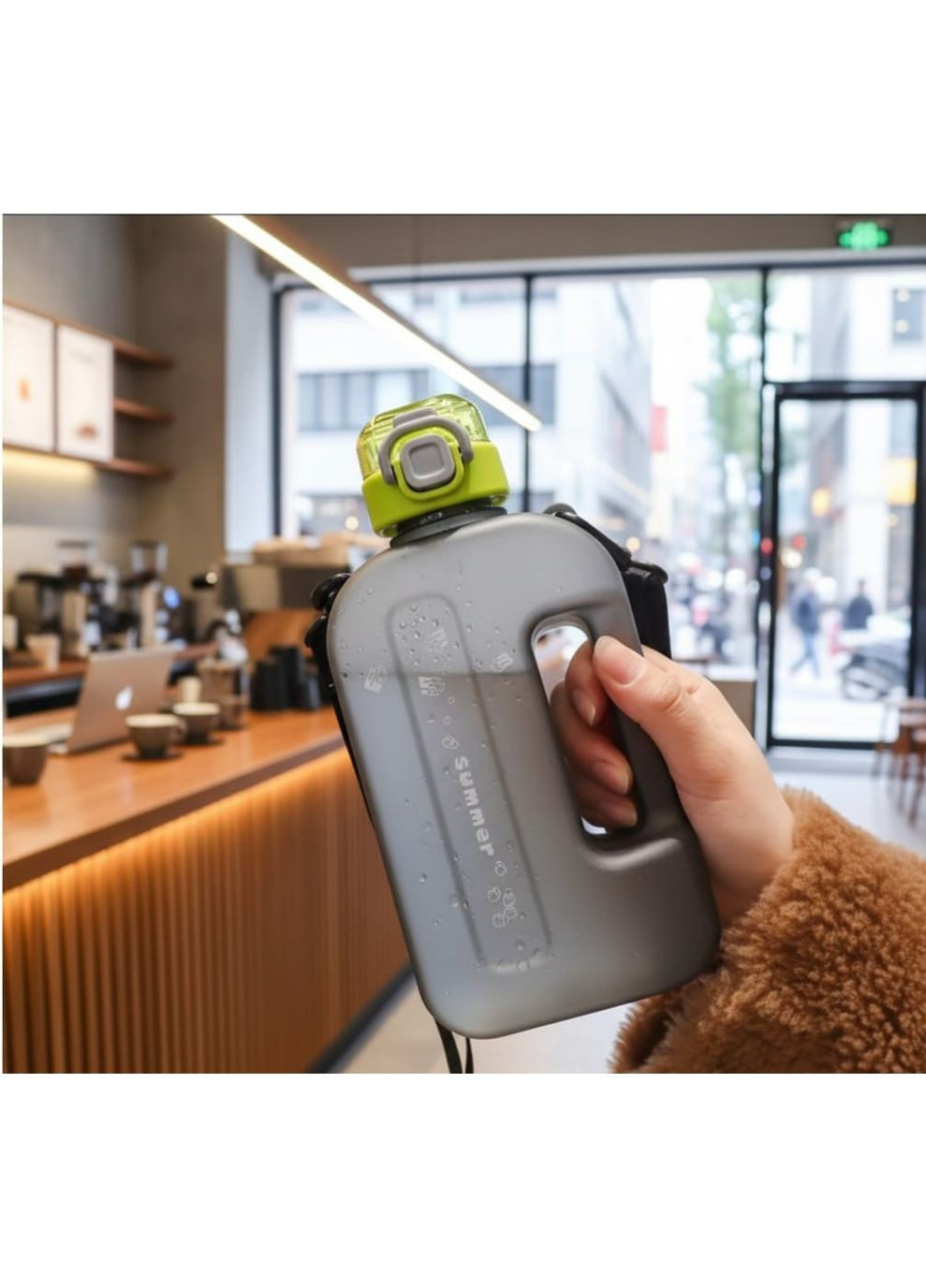 Пляшка SUMMER для води із BPA-free пластику 750 мл. Чорна матова No Brand (296101770)