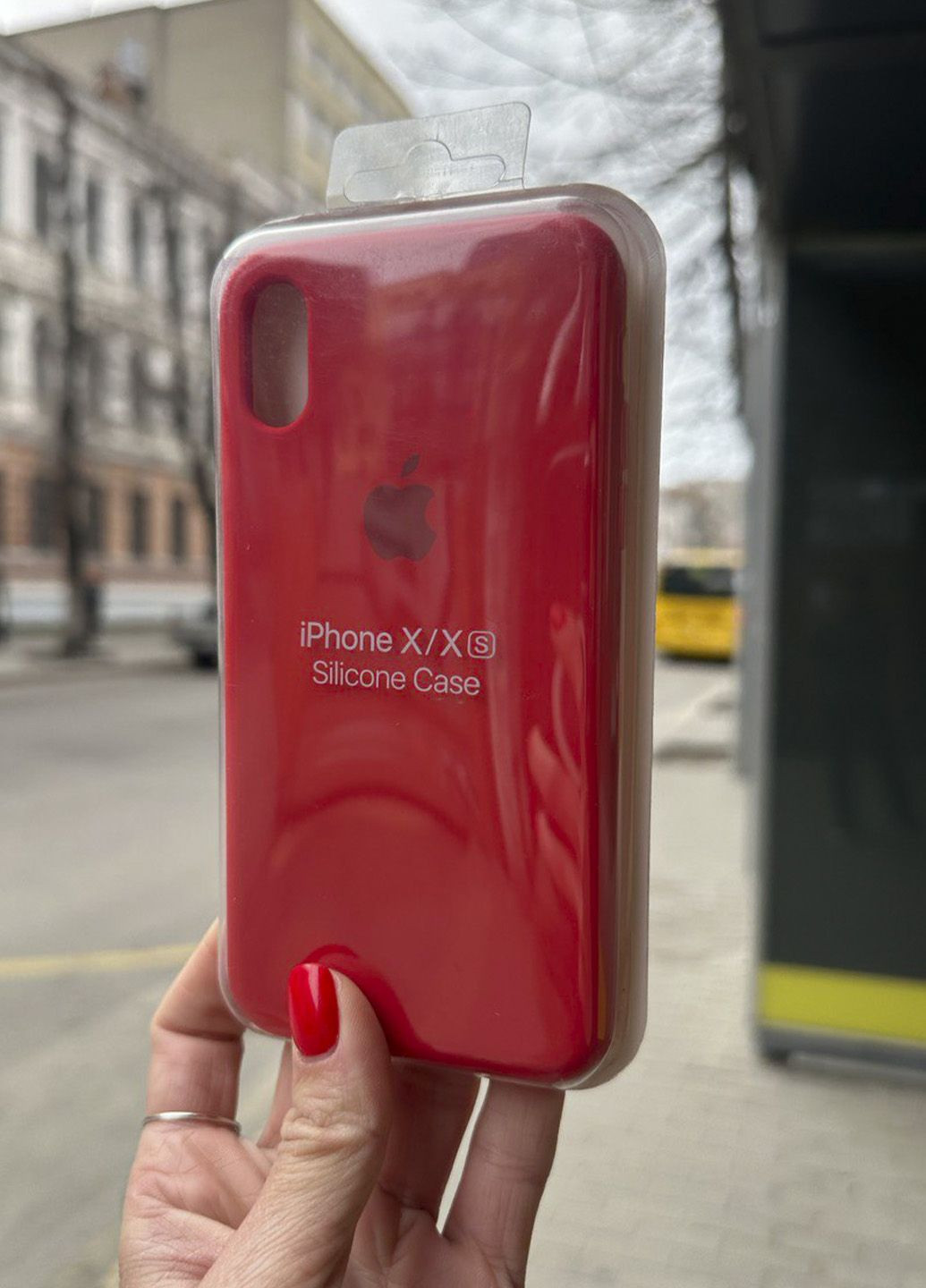 Чехол для iPhone X/Xs Silicone Case Red красный No Brand (289754151)