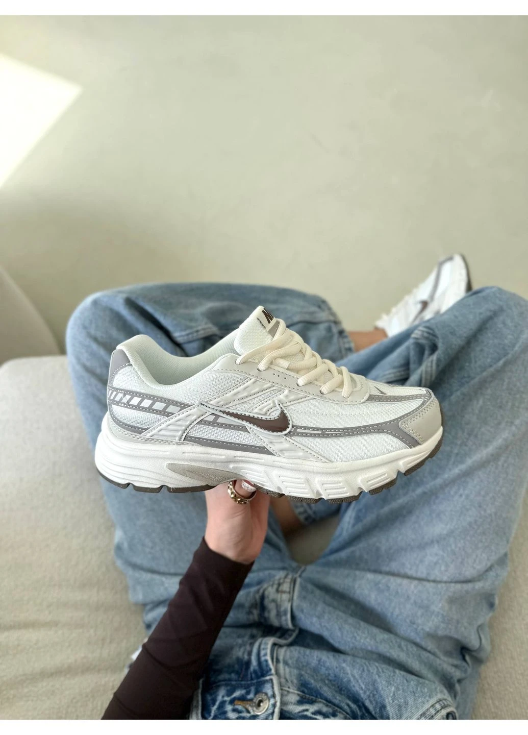 Бежевые демисезонные кроссовки мужские nike initiator beige brown найк инитиатор бежевые No Brand