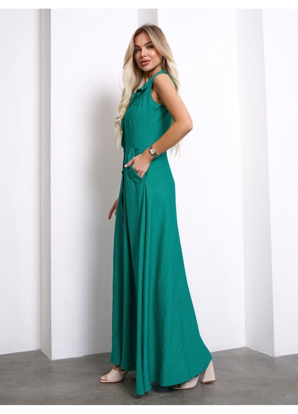 Зеленое повседневный платье issa pus 14757 зелёный ISSA PLUS