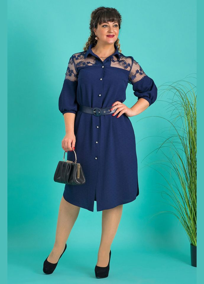 Синя плаття 14327 Alenka Plus