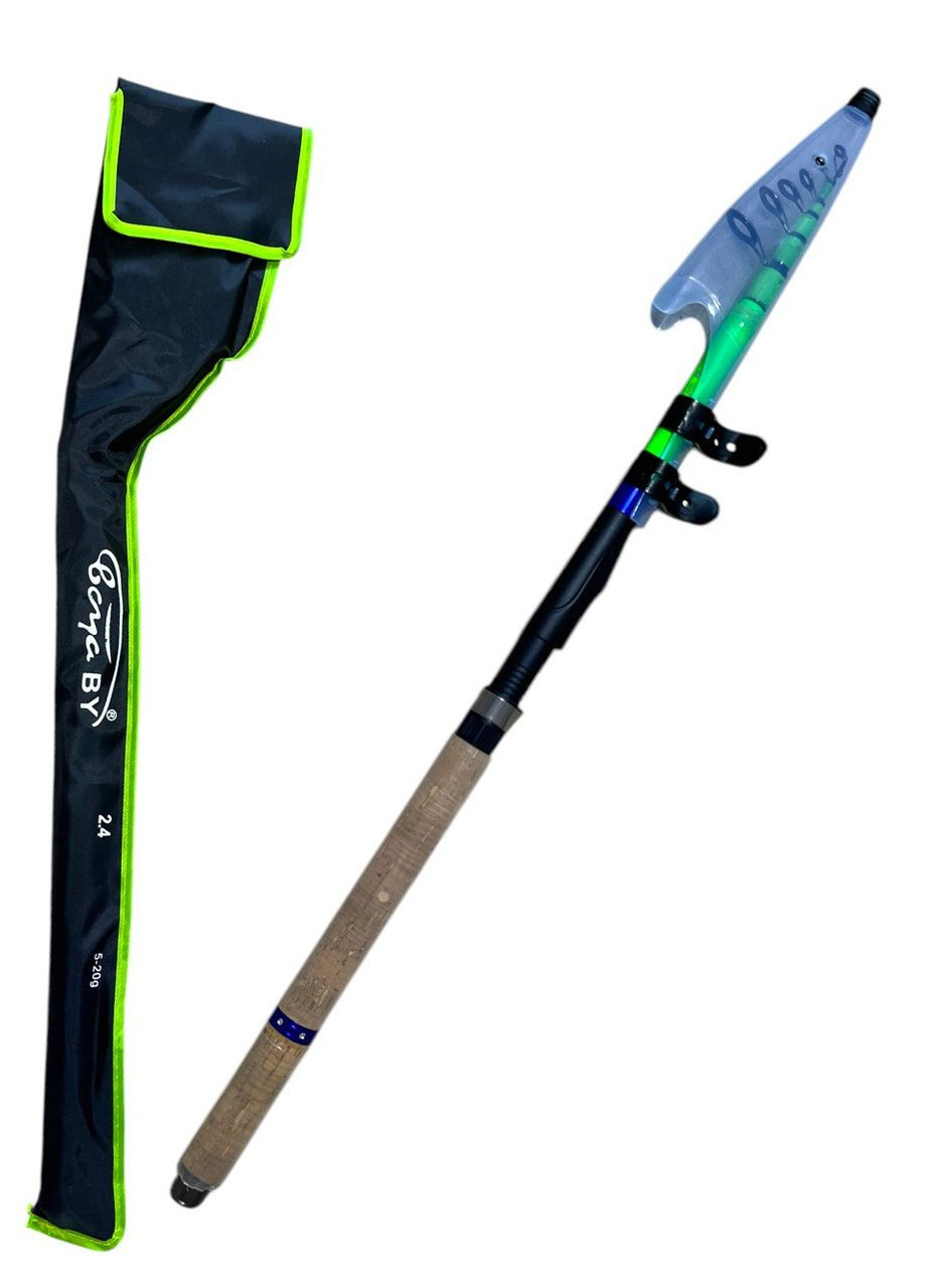 Набор для ловли хищника 31в1 - спиннинг BoyaBy 2.4+ катушка+ шнур + коробка с приманками + грузила + крючки в подарок No Brand PRO HUNTER telespin 240 (331782874)