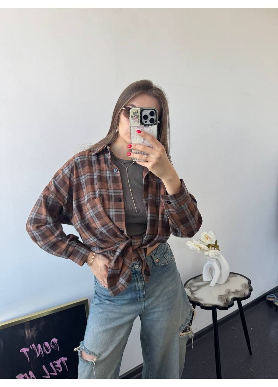 Коричневая рубашка Osoblyva