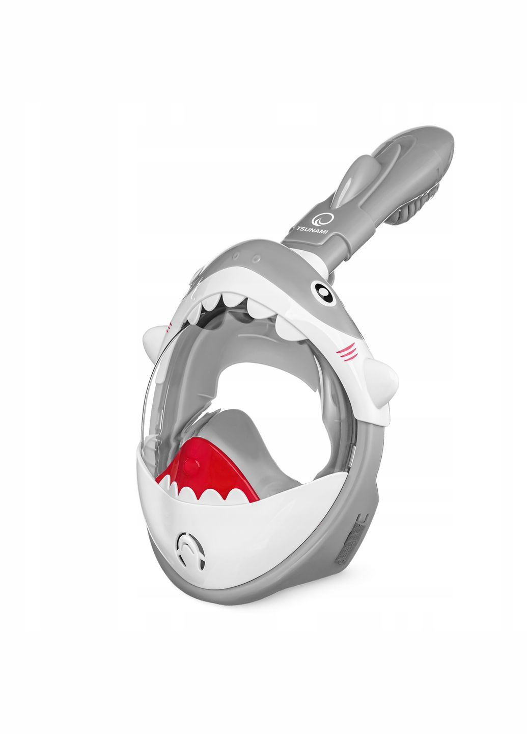 Маска для снорклинга Shark полнолицевая, детская Grey (P-5905973405447) TSUNAMI (345707434)