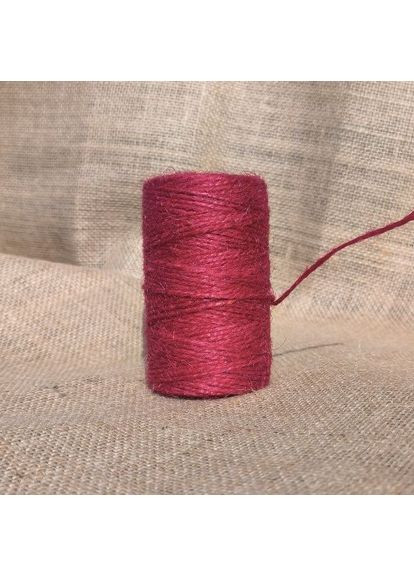 Джутовая пряжа цветная, 2 мм, 2 нити (малиновый) Jutix (355980084)