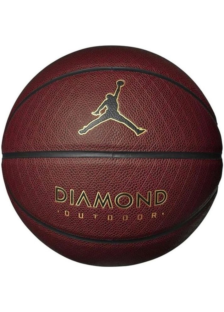 Баскетбольный мяч JORDAN DIAMOND OUTDOOR 8P DEFLATED AMBER/BLACK/METALLIC GOLD/BLACK (размер 7) J.100.8252.891.07 Nike (369364594)